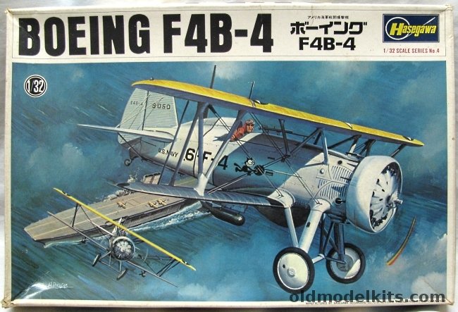 Hasegawa 1/32 Boeing F4B-4 - (6) Navy and (2) Marine Sq - (F4B4), JS066-600 plastic model kit